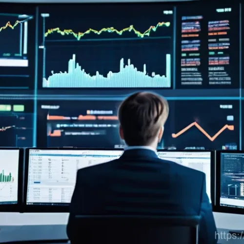 Home 27 위험관리 실무에서 데이터 분석의 역할 - **Financial Risk Management with Data Analytics**
A dynamic, high-tech financial trading room or...